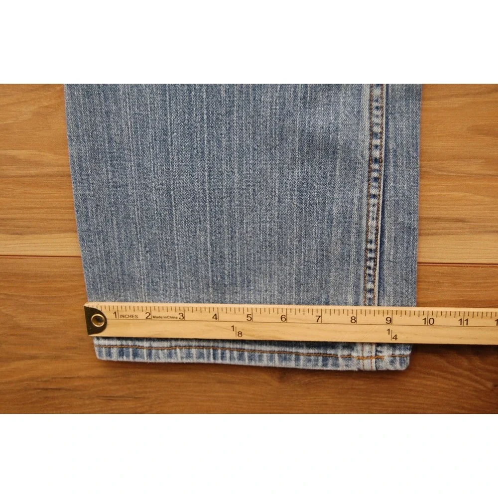 a.n.a A New Approach Jeans Womens 10 Blue Light Wash Studded‎ Mid Rise Bootcut